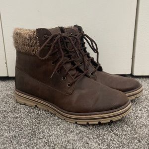 Brown Sweater Boots